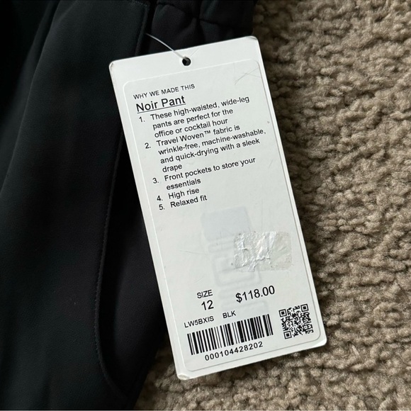 NWT Lululemon Noir Pants - Picture 7 of 9